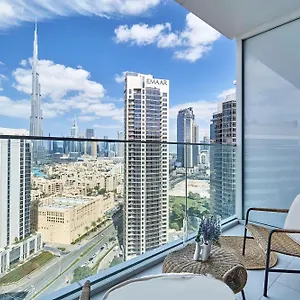Luxury With Burj Khalifa View - Marquise Square Tower Apartment Dubai